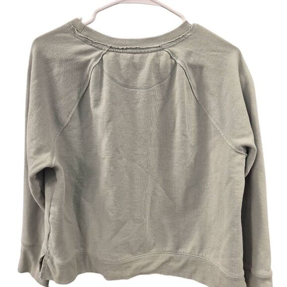 Calvin Klein Performance Women's Sage Green Cotton/Poly Oversized Distressed Swe - Picture 3 of 8